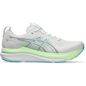 Asics Gel-Kayano 33 Herren Laufschuh weiß/gelb Seitenansicht
