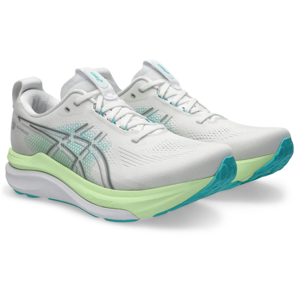 Asics Gel-Kayano 33 Herren Laufschuh weiß/gelb Vorderansicht