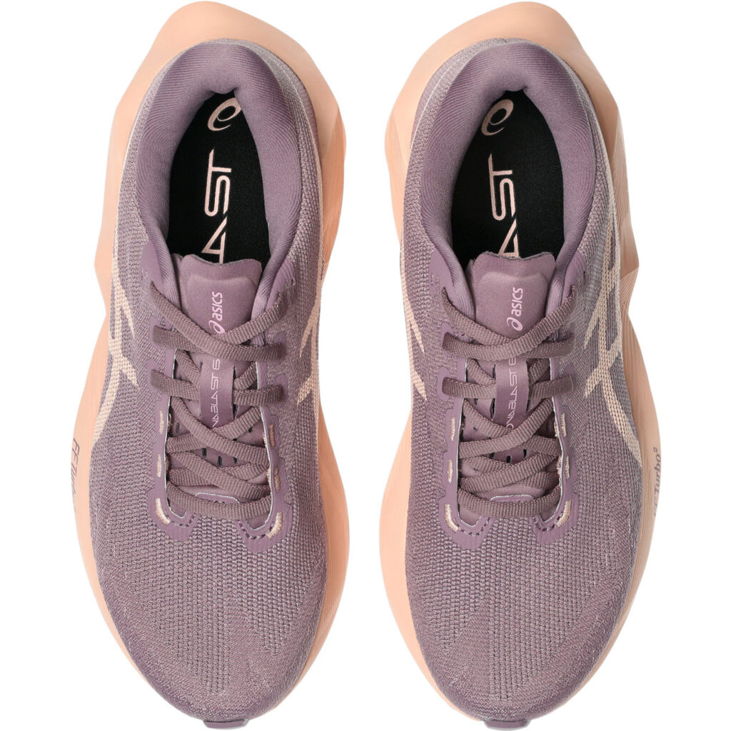 Asics Novablast 6 Damen Laufschuh violett Detailansicht oben