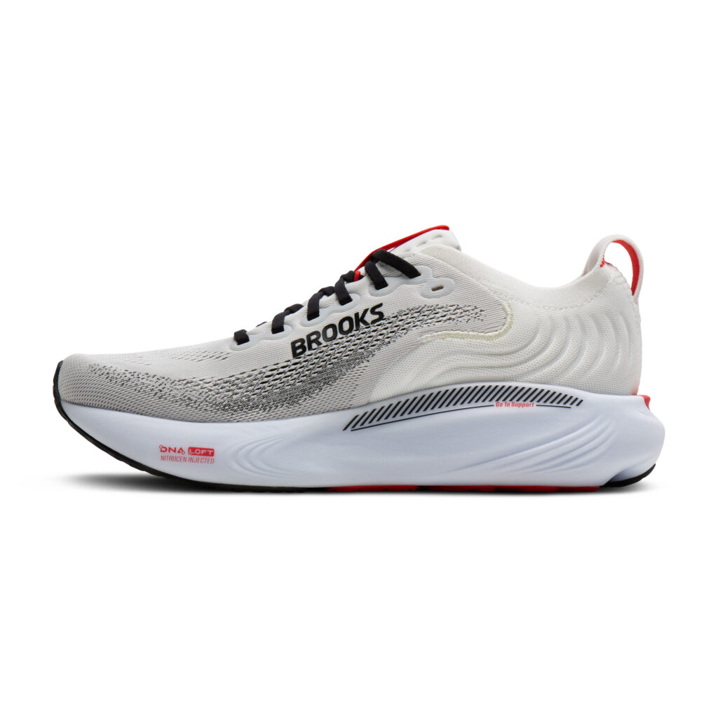 Brooks Adrenaline GTS 25 Herren Laufschuh weiß/rot Innenansicht