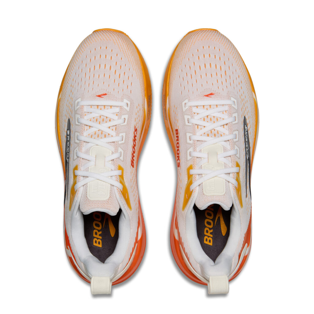 Brooks Ghost Max 4 Herren Laufschuh weiß-orange Detailansicht