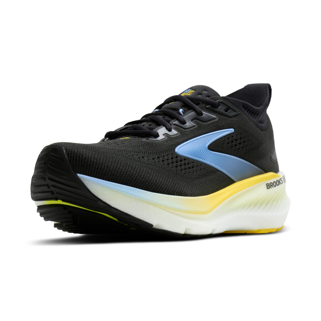 Brooks Glycerin GTS 23 Herren Laufschuh schwarz/gelb Frontalansicht