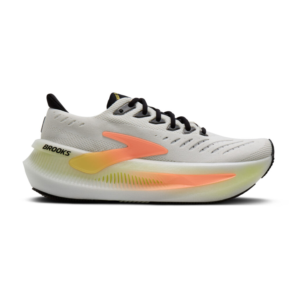 Brooks Glycerin Max 2 Damen Laufschuh weiß/orange Seitenansicht