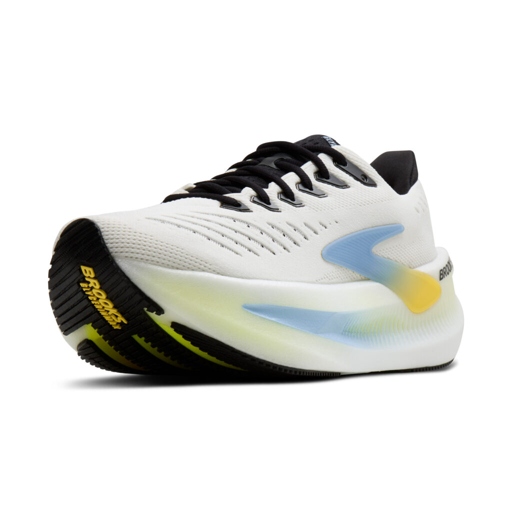 Brooks Glycerin Max 2 Herren Laufschuh weiß/gelb Frontalansicht