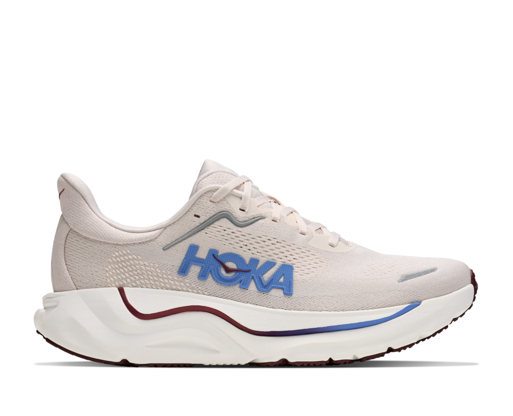 Hoka Arahi 9 Herren Laufschuh beige/blau Seitenansicht