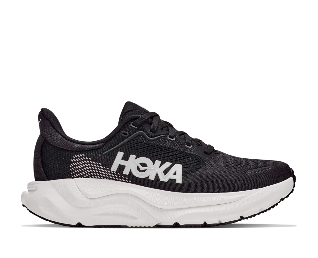 Hoka Arahi 9 Herren Laufschuh schwarz/weiß Seitenansicht