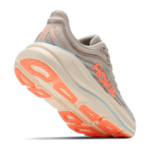 Hoka Bondi 9 Damen Laufschuhe beige orange Detailansicht Sohle