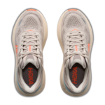 Hoka Bondi 9 Damen Laufschuhe beige orange Detailansicht oben