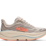Hoka Bondi 9 Damen Laufschuhe beige orange Seitenansicht