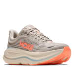 Hoka Bondi 9 Damen Laufschuhe beige orange Vorderansicht