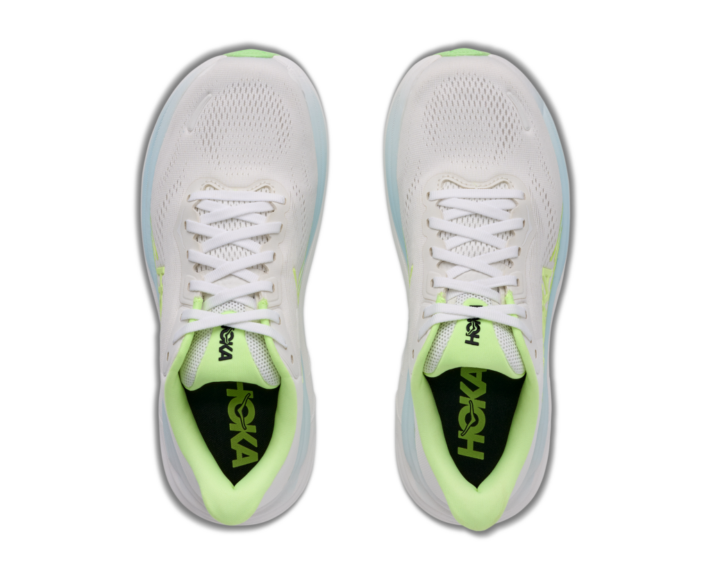 Hoka Clifton 11 Laufschuh weiß/grün Detaialansicht oben