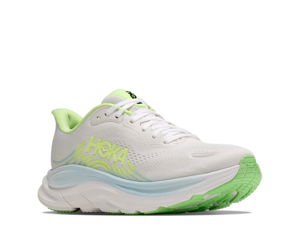 Hoka Clifton 11 Laufschuh weiß/grün Vorderansicht