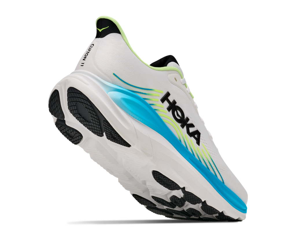 Hoka Clifton 11 Herren weiß/blau Detailansicht Sohle