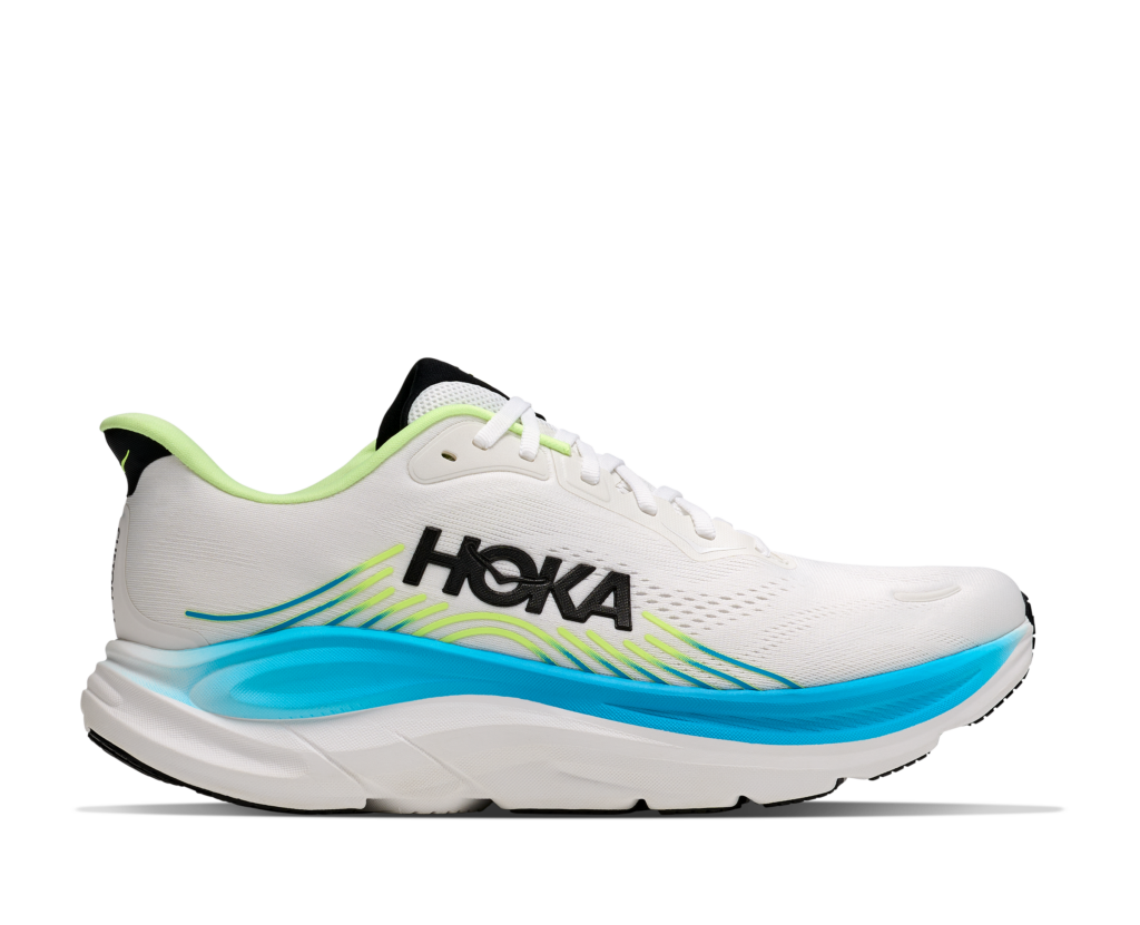 Hoka Clifton 11 Herren Laufschuh weiß/blau Seitenansicht