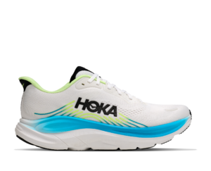 Hoka Clifton 11 Herren Laufschuh weiß/blau Seitenansicht