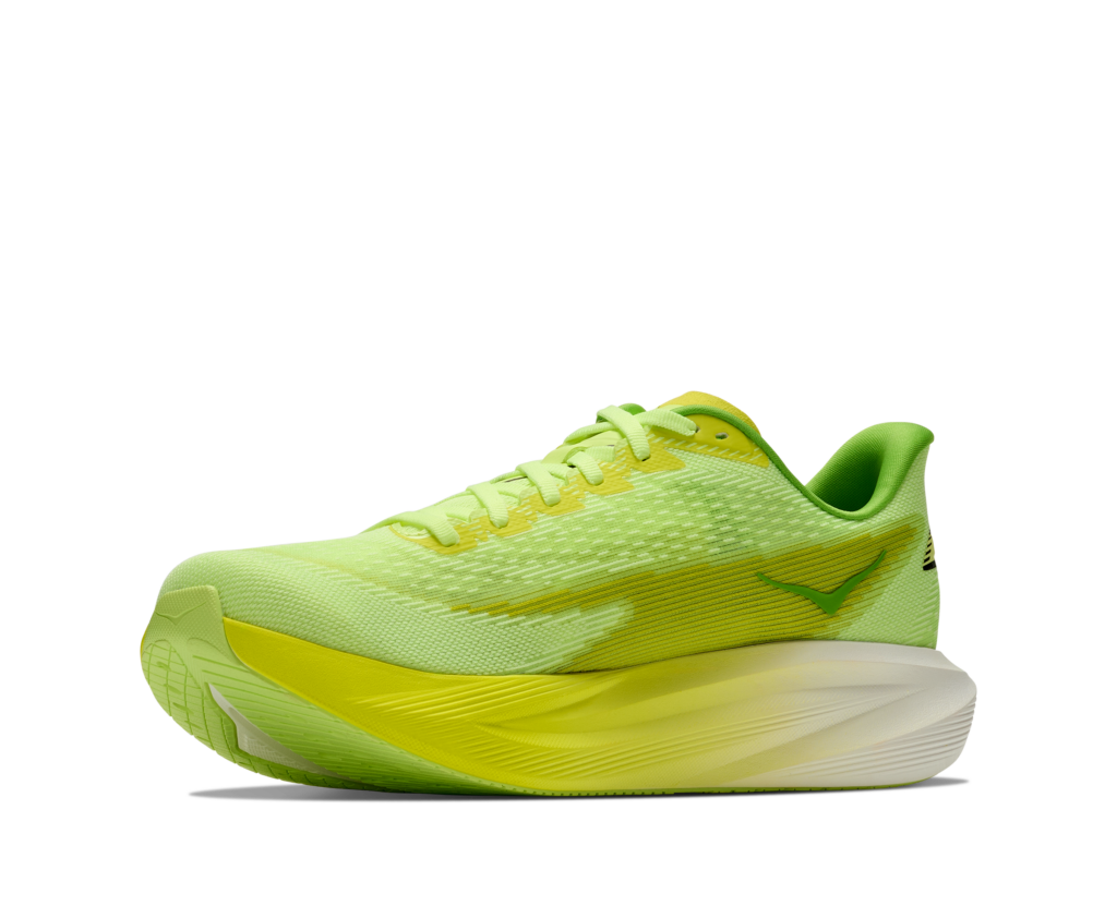 Hoka Mach 7 Herren Laufschuh gelb Innenansicht