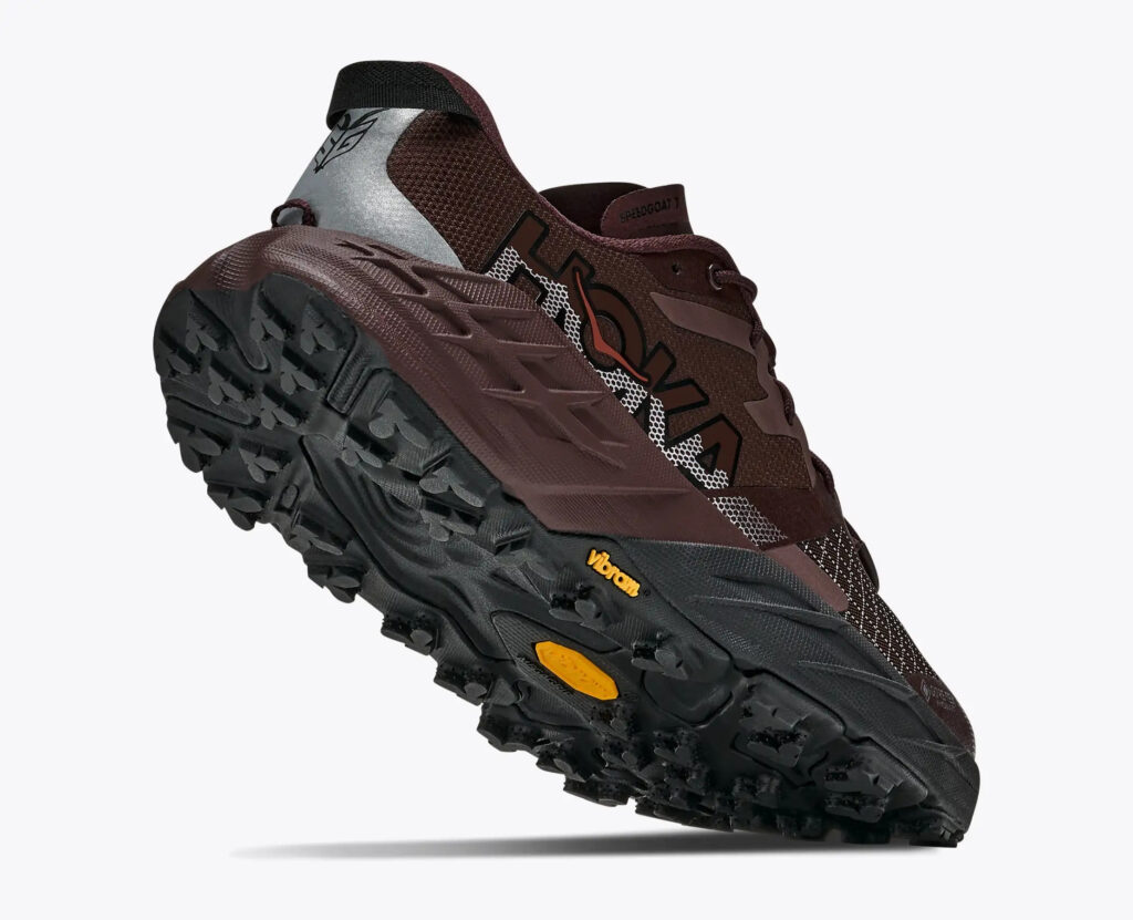 Hoka Speedgoat 7 GTX Damen braun Trailrunningschuh Unterseite
