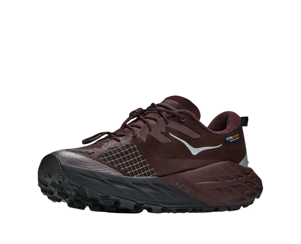 Hoka Speedgoat 7 GTX Damen braun Trailrunningschuh Vorderseite