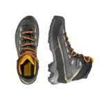 La Sportiva Aequilibrium Hike GTX Herren schwarzorange Oberseite und Seitenansicht