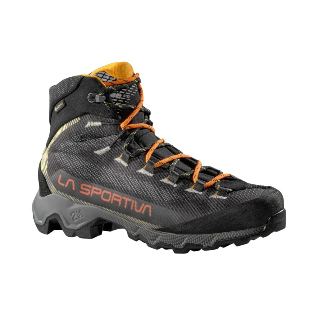 La Sportiva Aequilibrium Hike GTX Herren schwarzorange Vorderseite