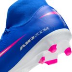 Nike Mercurial Superfly 10 Academy FG/MG Fußballschuh blau/pink Detailansicht hinten