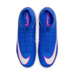 Nike Mercurial Superfly 10 Academy FG/MG Fußballschuh blau/pink Detailansicht oben