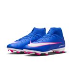 Nike Mercurial Superfly 10 Academy FG/MG Fußballschuh blau/pink Vorderansicht