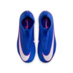 Nike Mercurial Superfly 10 Academy Kinder Fußballschuh blau/pink Detailansicht oben