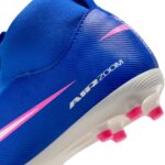 Nike Mercurial Superfly 10 Academy Kinder Fußballschuh blau/pink Detailansicht Hinten