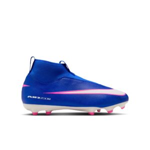 Nike Mercurial Superfly 10 Academy Kinder Fußballschuh blau/pink Seitenansicht