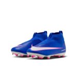Nike Mercurial Superfly 10 Academy Kinder Fußballschuh blau/pink Vorderansicht