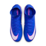 Nike Mercurial Superfly 10 Pro FG Fußballschuh blau/pink Detailansicht Oben
