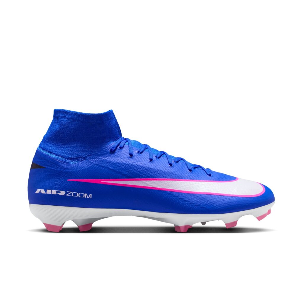 Nike Mercurial Superfly 10 Pro FG Fußballschuh blau/pink Seitenansicht