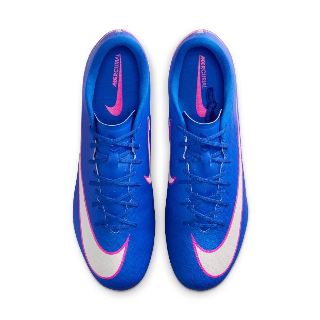 Nike Mercurial Vapor 16 Academy FG/MG Fußballschuh blau/pink Detailansicht oben