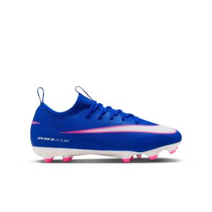 Nike Mercurial Vapor 16 Academy Kinder Fußballschuh blau/pink Seitenansicht