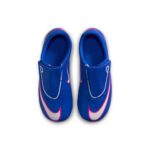 Nike Mercurial Vapor 16 Club Kinder Fußballschuh blau/pink Detailansicht Oben
