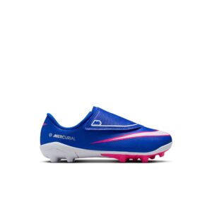 Nike Mercurial Vapor 16 Club Kinder Fußballschuh blau/pink Seitenansicht