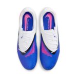 Nike Phantom 6 Academy FG/MG Fußballschuh blau/weiß Detailansicht Oben