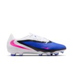Nike Phantom 6 Academy FG/MG Fußballschuh blau/weiß Seitenansicht