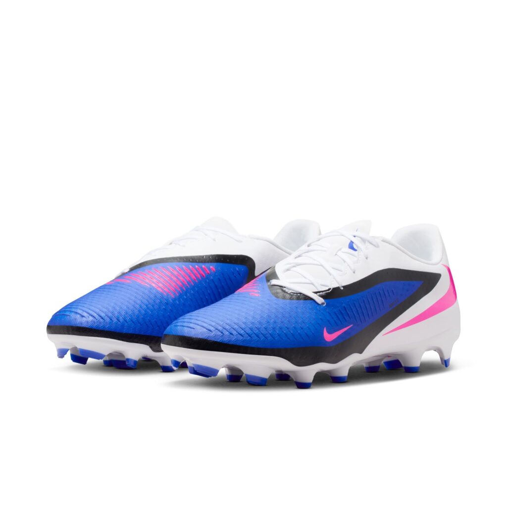 Nike Phantom 6 Academy FG/MG Fußballschuh blau/weiß Vorderansicht