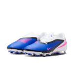 Nike Phantom 6 Academy FG/MG Fußballschuh blau/weiß Vorderansicht