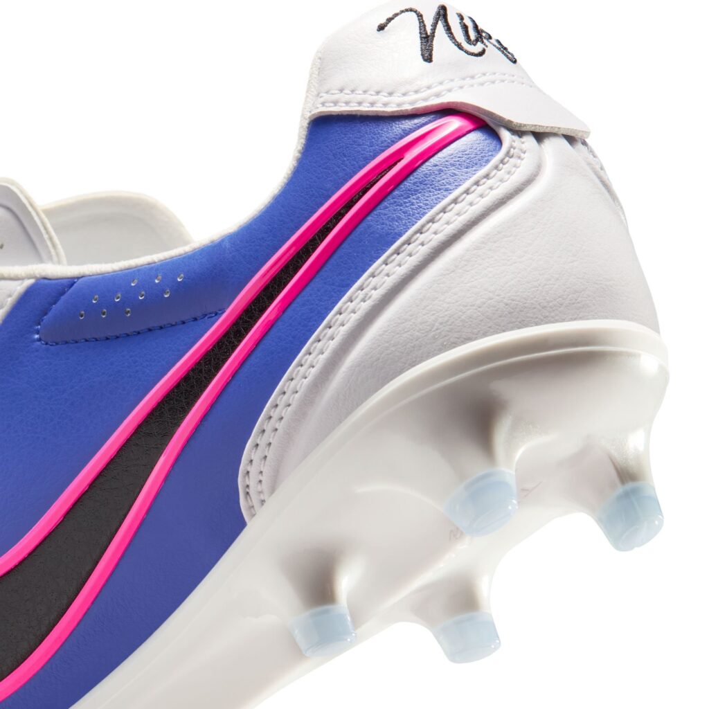 Nike Tiempo Ligera Pro FG Fußballschuh weiß/blau Detailansicht Hinten