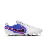 Nike Tiempo Ligera Pro FG Fußballschuh weiß/blau Seitenansicht