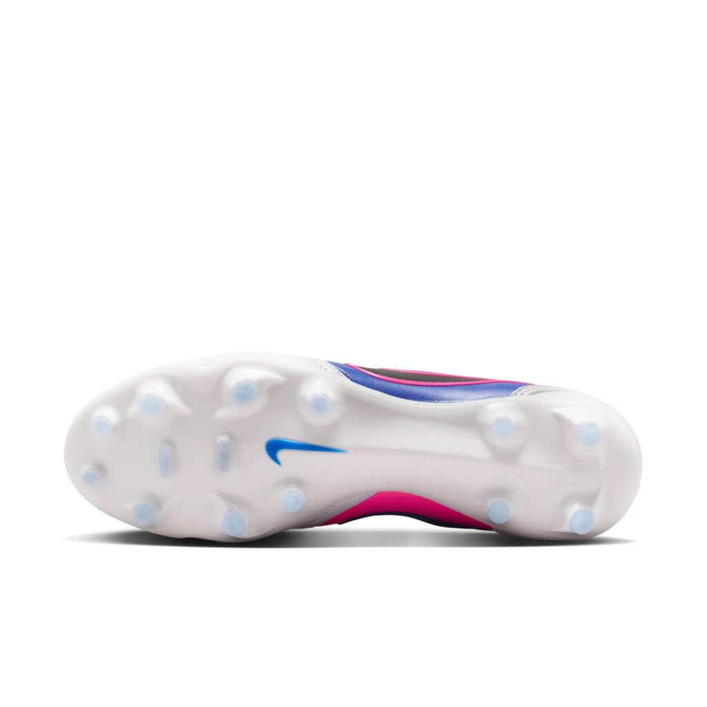 Nike Tiempo Ligera Pro FG Fußballschuh weiß/blau Sohlenansicht
