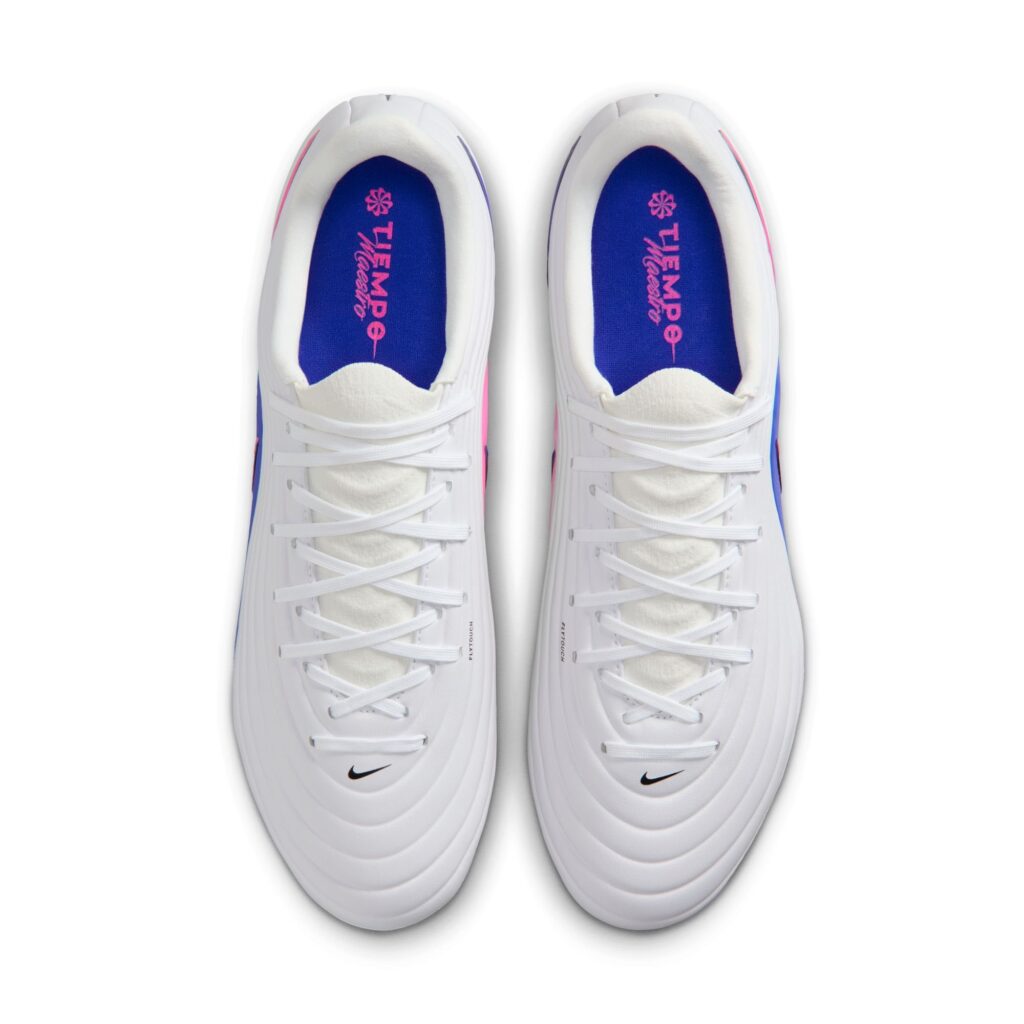 Nike Tiempo Maestro Academy FG/MG Fußballschuh weiß/blau Detailansicht-Oben