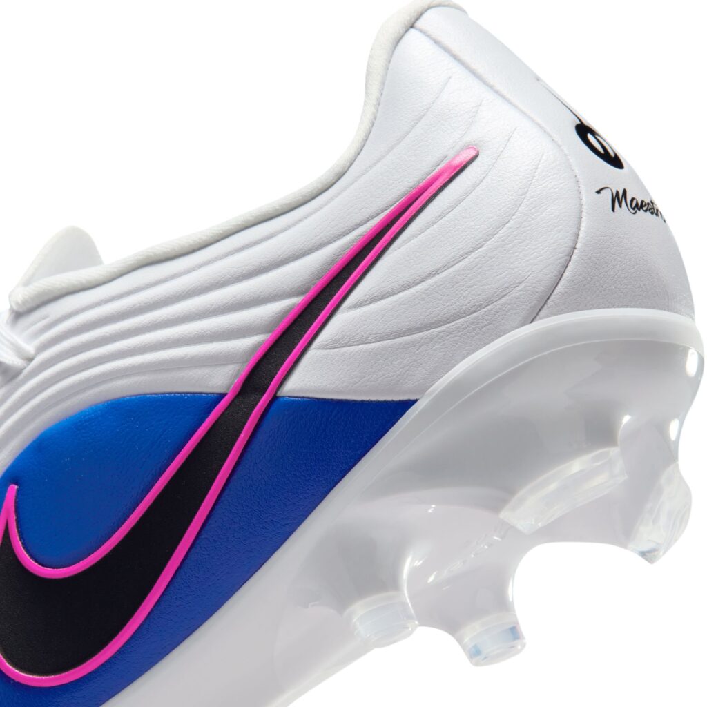 Nike Tiempo Maestro Academy FG/MG Fußballschuh weiß/blau Detailansicht hinten