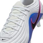 Nike Tiempo Maestro Academy FG/MG Fußballschuh weiß/blau Detailansicht Schnürung