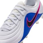 Nike Tiempo Maestro Academy Kinder Fußballschuh weiß/blau Detailansicht Schnuerung