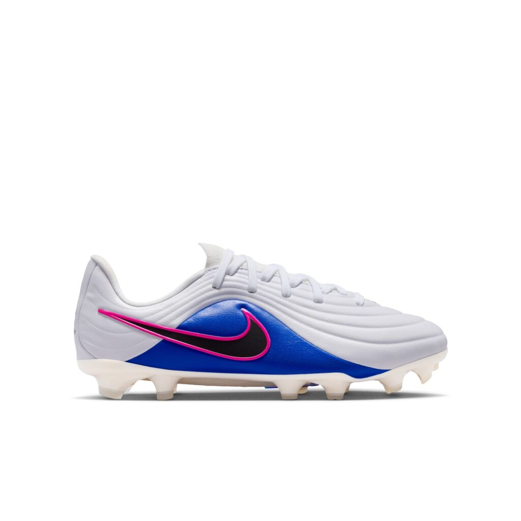 Nike Tiempo Maestro Academy Kinder Fußballschuh weiß/blau Seitenansicht