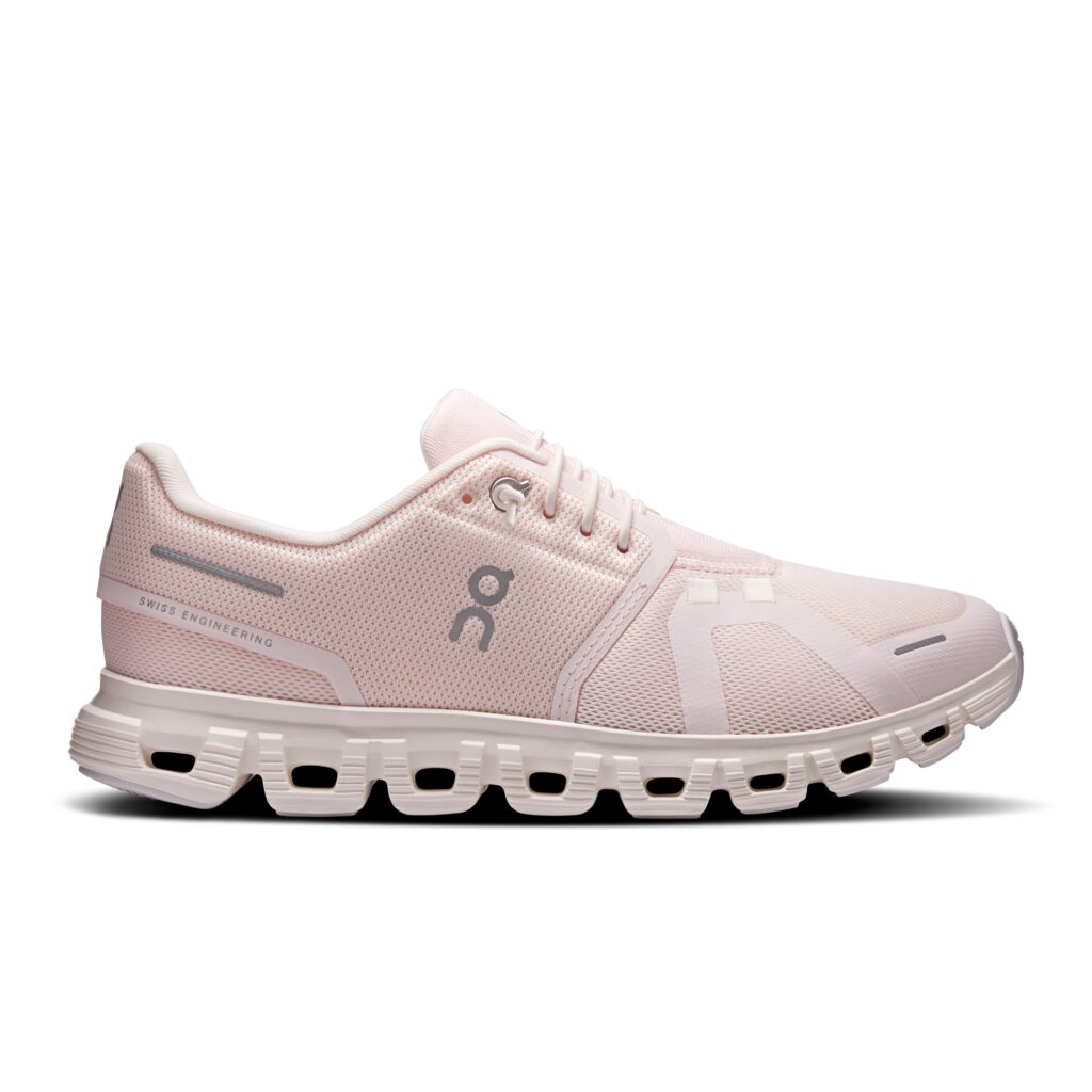 ON Cloud 6 Damen rosa Sneaker Seitenansicht